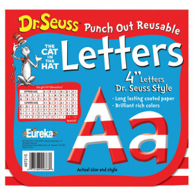 Dr. Seuss Stripes Reusable Punch Out Deco Letters, 4"
