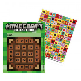 Minecraft Mini Reward Charts with Stickers, Pack of 36