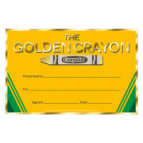 Crayola Gold Crayon Recognition Award, Pack of 36