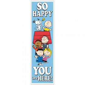 Peanuts So Glad You Are Here! Banner - Vertical