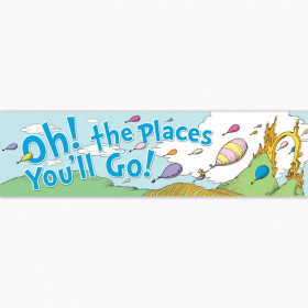 Dr. Seuss Oh the Places Balloons Classroom Banner