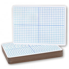 X Y Axis Dry Erase Board, Dual Sided, 9"W x 12"L, Pack of 12