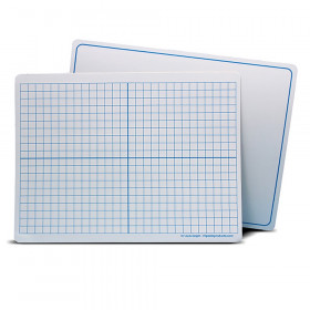 Magnetic Dry Erase Learning Mat, Two-Sided XY Axis/Plain, 9" x 12", Pack of 24