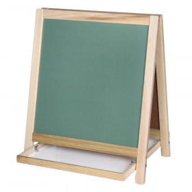 Magnetic Table Top Easel, Chalkboard/Whiteboard, 18.5" x 18"