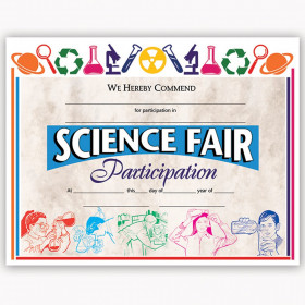 Science Fair Participation Award, 8.5" x 11", Pack of 30