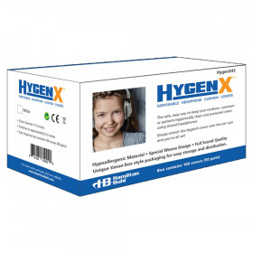 HygenX Sanitary Ear Cushion Covers for Over-Ear Headphones & Headsets - 50 Pair