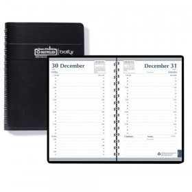 Recycled Daily Calendar Planner Black Cover