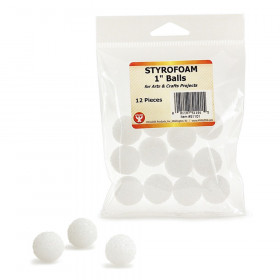 Styrofoam, 1" Balls, Pack of 12