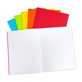 Bright Blank Books, 24 Pages, Assorted Colors, 8.5" x 11", Pack of 6
