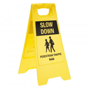 Slow Down Pedestrian Traffic Floor Sign