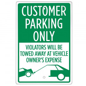 Customer Parking Only Sign 18 x 12""
