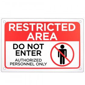 Restricted Area - Do Not Enter Sign 18 x 12""