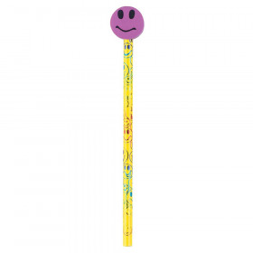 Moon Pencil & Eraser Topper Write-Ons, Smiley Face, Pack of 36