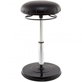 Office PLUS Everyday Adjustable Chair 18.5-26.75" Black Leather-Like