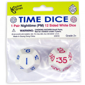Time Dice Pair Of White Pm