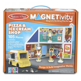 Magnetivity Magnetic Building Play Set: Pizze & Ice Cream Shop