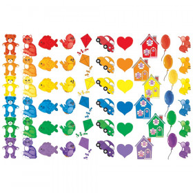 Color Bears Precut Flannel/Felt Board Figures, 60-Piece Set