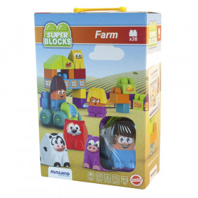 Super Blocks Farm Set, 27 Pieces