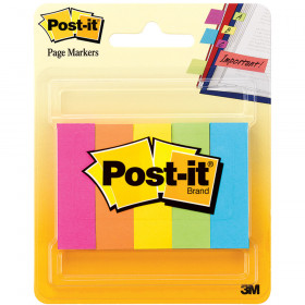 Pg Markers Post It 5 Pads Per Pk Assorted Neon 591 X 1969