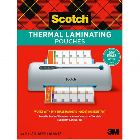 Dry Erase Thermal Laminating Pouches - 20 Count
