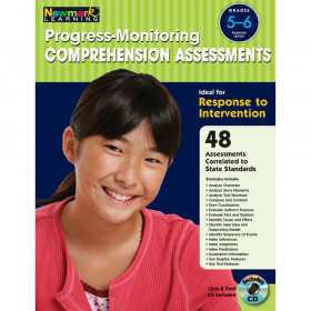 Progress-Monitoring Comprehension Assessments Book & CD, Grades 5-6