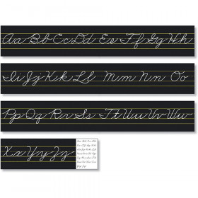 Alphabet Lines Black Traditional Cursive
