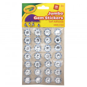 Gemstone Stickers, Silver, 3/4", 28 Count