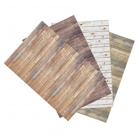 Photography Backdrop Paper, Assorted Wood (1 ea.: Vintage, Sable, Rustic & White Washed), 48" x 12', 4 Rolls
