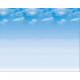 Bulletin Board Art Paper, Wispy Clouds, 48" x 12', 4 Rolls