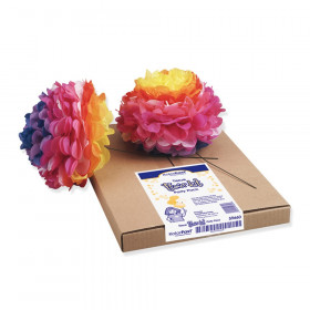 Tissue Flower Kit, Party Pack, 10", 84 Flowers