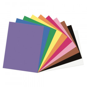Construction Paper Pad, 10 Classic Colors, 9 x 12, 40 Sheets - PAC6592