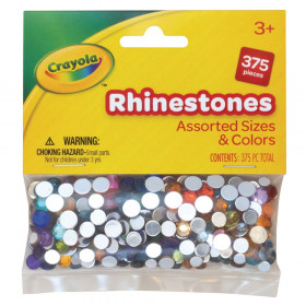 Rhinestones, Assorted Colors & Sizes, 375 Pieces