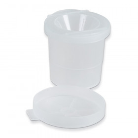 No Spill Paint Cups, Round, Translucent Lid, 3" Dia., 10 Cups