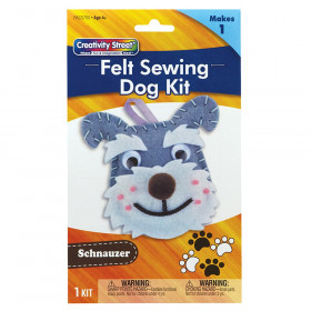 Felt Sewing Dog Kit, Schnauzer, 4.25" x 6.5" x 1", 1 Kit