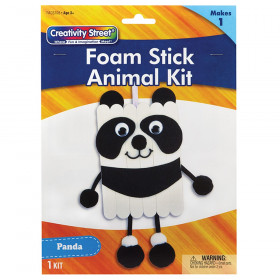 Foam Stick Animal Kit, Panda, 7" x 11.25" x 1", 1 Kit