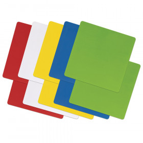 Self-Stick Dry Erase Squares, 5 Assorted Colors, 10" x 10", 10 Count