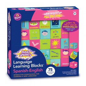 Language Learning Blocks, Spanish Language, 1-1/2" Blocks, 25 Blocks