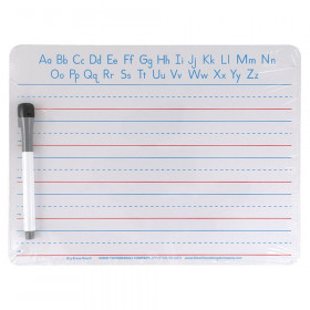 Handwriting Whiteboard Dry Erase Set, 2-Sided, Ruled/Plain, with Marker/Eraser, 9" x 12"