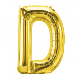 16" Foil Balloon, Gold Letter D