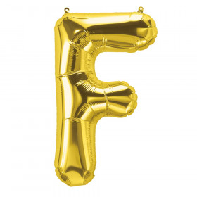 16" Foil Balloon, Gold Letter F