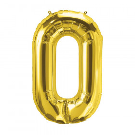 16" Foil Balloon, Gold Letter O