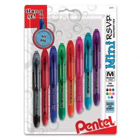 Pentel R.S.V.P. Mini Ballpoint Pens, 8-pack