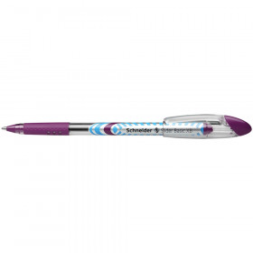 Slider Basic XB Ballpoint Pen Viscoglide Ink, 1.4 mm, Violet, Pack of 10