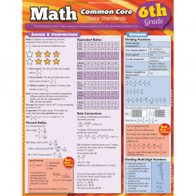 Math Common Core 6Th Grade Laminated Study Guide