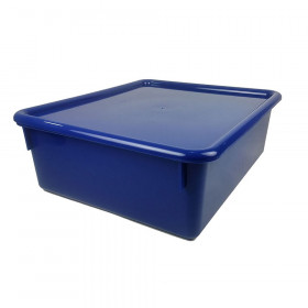 Double Stowaway Tray with Lid, Blue