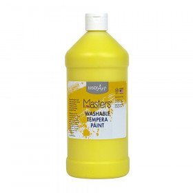 Little Masters Washable Tempera Paint, Yellow, 32 oz.