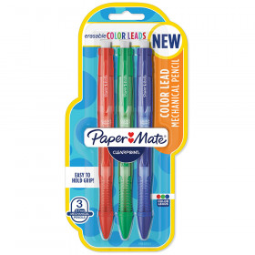 3Pk Color Mechanical Pencil Traditional Clearpoint