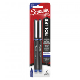 Sharpie Rollerball Pen, Needle Point (0.5mm), Blue Ink, 2 Count