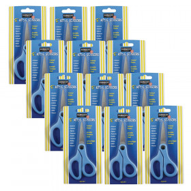 Student Scissors, 5", Pointed Tip, Pack of 12