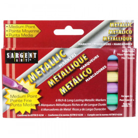 Liquid Metals Metallic Marker Pack, Med Tip, 6 colors